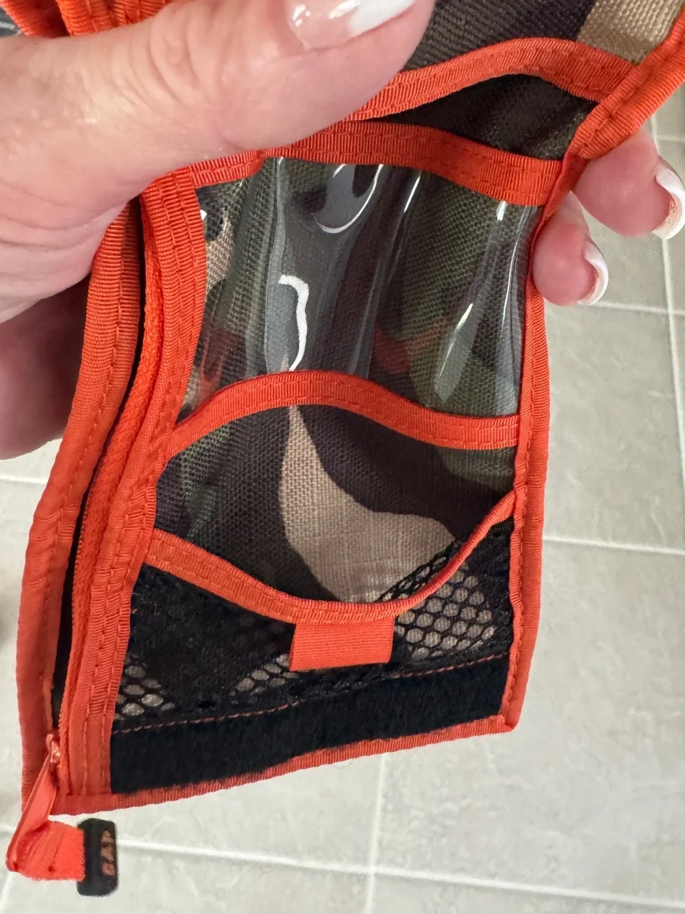 NEW - GAP Camouflage Wallet with Orange Trim